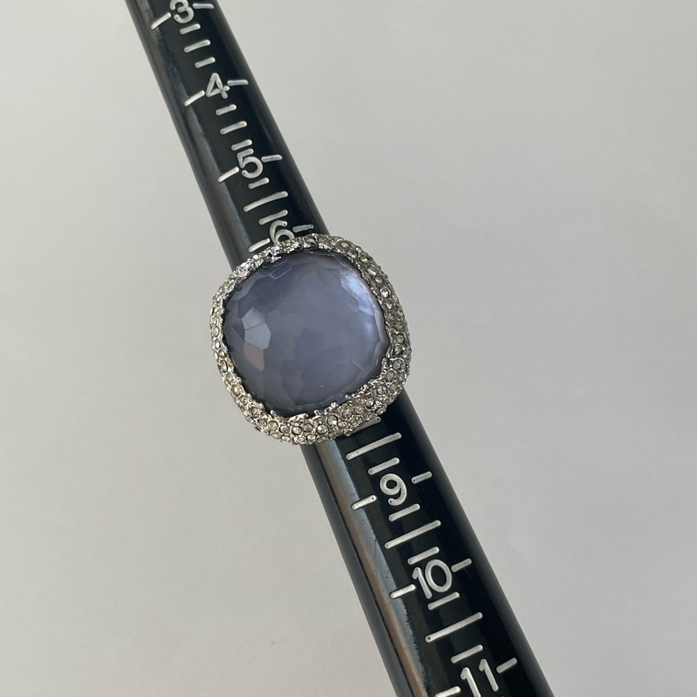 Alexis Bittar Blue Stone crystal ring-Size 7 - Picture 2 of 13